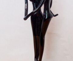 Egymásba feledkezve, Onix-fekete Muránói üveg táncospár szobor.