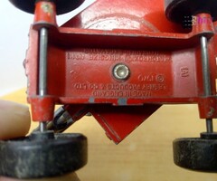 Lesney Matchbox Kingsize K-1 Hydraulic Excavator 1970, piros-ezüst eredeti jó állapotban