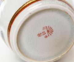 Pillangós retró japán Satsuma porcelán váza. Hibátlan különlegesség.