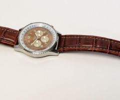 Breitling Certifie Choronometre, méretes férfi karóra bőr szíjjal