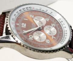 Breitling Certifie Choronometre, méretes férfi karóra bőr szíjjal