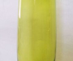 Uránium tartalmú neon-zöld színben pompázó ARTDeco váza MURANO, egyedi modern műtárgy ritkaság