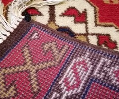 Kazack kis méretű kézi csomózású gyapjú futószőnyeg, imaszőnyeg, Ritkaság