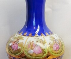 Vintage Germany ELW BAVARIA. Porcelán váza romantikus jelenetekkel, hibátlan