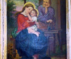 Franz Eder Szent család, antik festmény, 1872. XIX. századi Németalföldi Művész alkotása