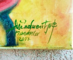 Napraforgók, csendélet Mindszentiné Mandula képzőművész nyáridéző festménye