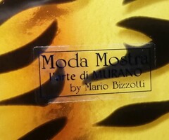 Mario Bizzotti Moda Mostra váza, Murano Olaszország, rendkívüli ritkaság