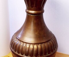 Kézműves vörösréz váza, ritka egyedi darab a hangulatos enteriőrhöz