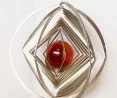 UNIVERZUM Modern Art Deco stílusú felfüggeszthető gömb stilizáció. Muránói üveggömbbel