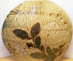 Lencse forma nagy méretű festett mázas kerámia váza Ausztriából