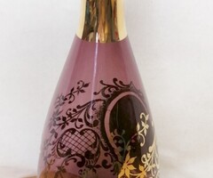 Különleges szépségű Bohemia váza dús eklektikus aranyozással