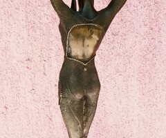 Primadonna. Egzotikus táncosnő szobor Franciaországból, bronz, márvány talapzaton